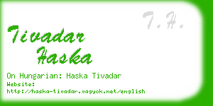 tivadar haska business card